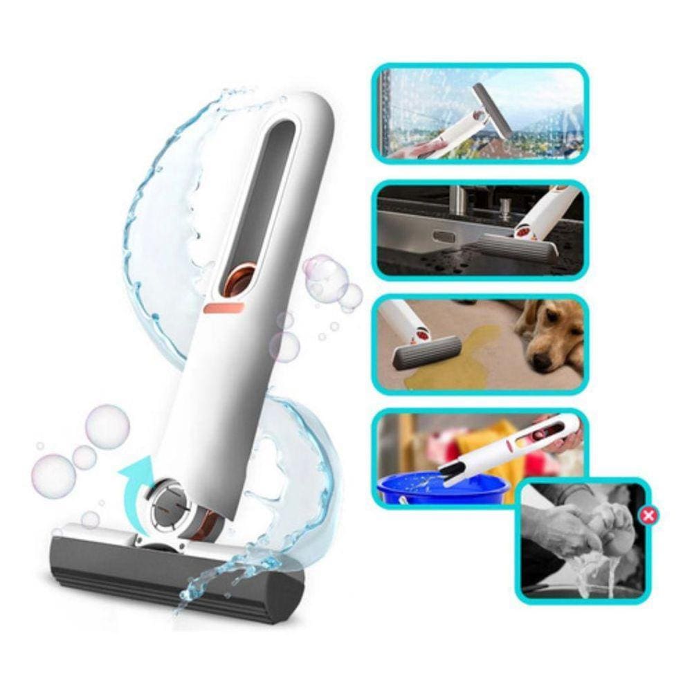 Mini Mop Pano Limpeza Mesa Portátil Absorve Espreme Sujeira