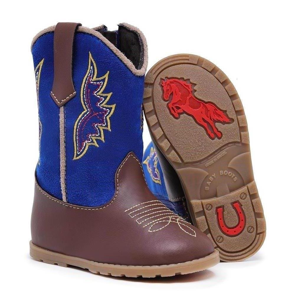 Bota Infantil Masculina Texana Cano Alto Confortável