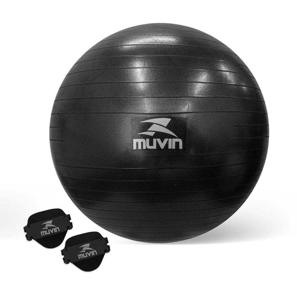 Kit Bola de Pilates - 65cm + Luvas Musculação em EVA