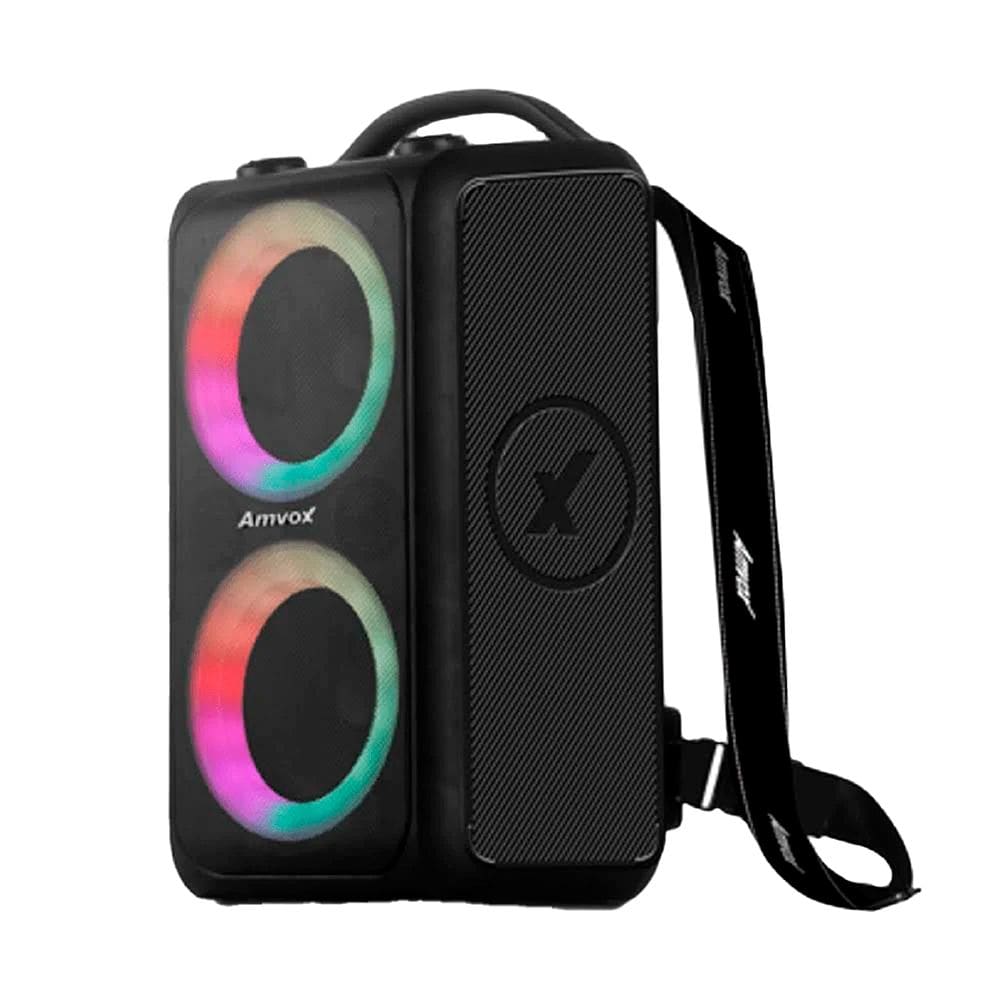 Caixa de som Amvox Bagvox ACA600 LED Bluetooth TWS 600Ws Bivolt