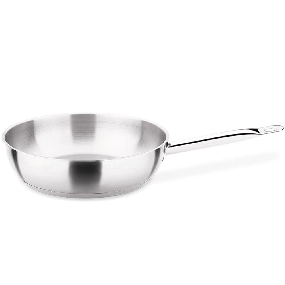 Frigideira Funda 28cm em Aço Inox com Fundo Triplo e Cabo Performance Hércules Indução