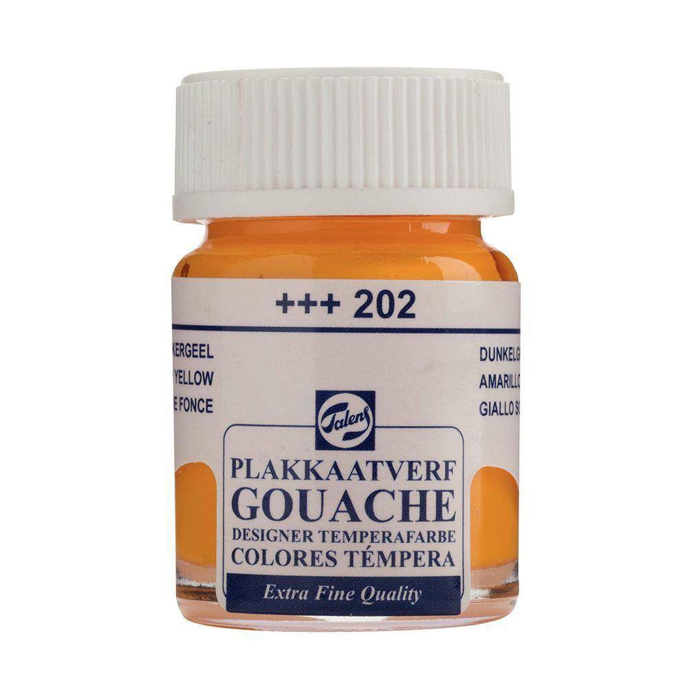 Tinta Gouache Extra Fine 602 Deep Yellow 16ml Talens 08162022