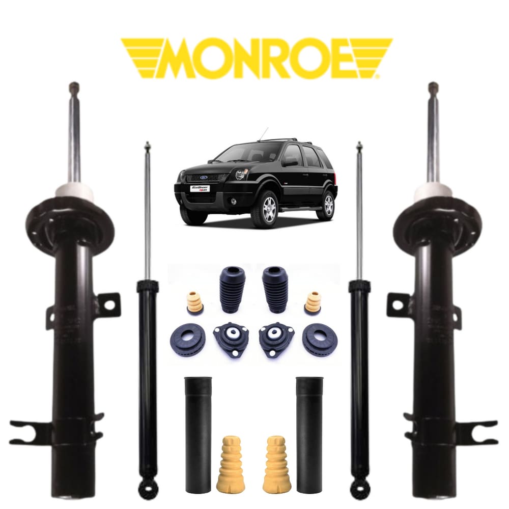 Kit Batente Dianteiro/Traseiro + 4 Amortecedor Monroe For Ecosport 2006