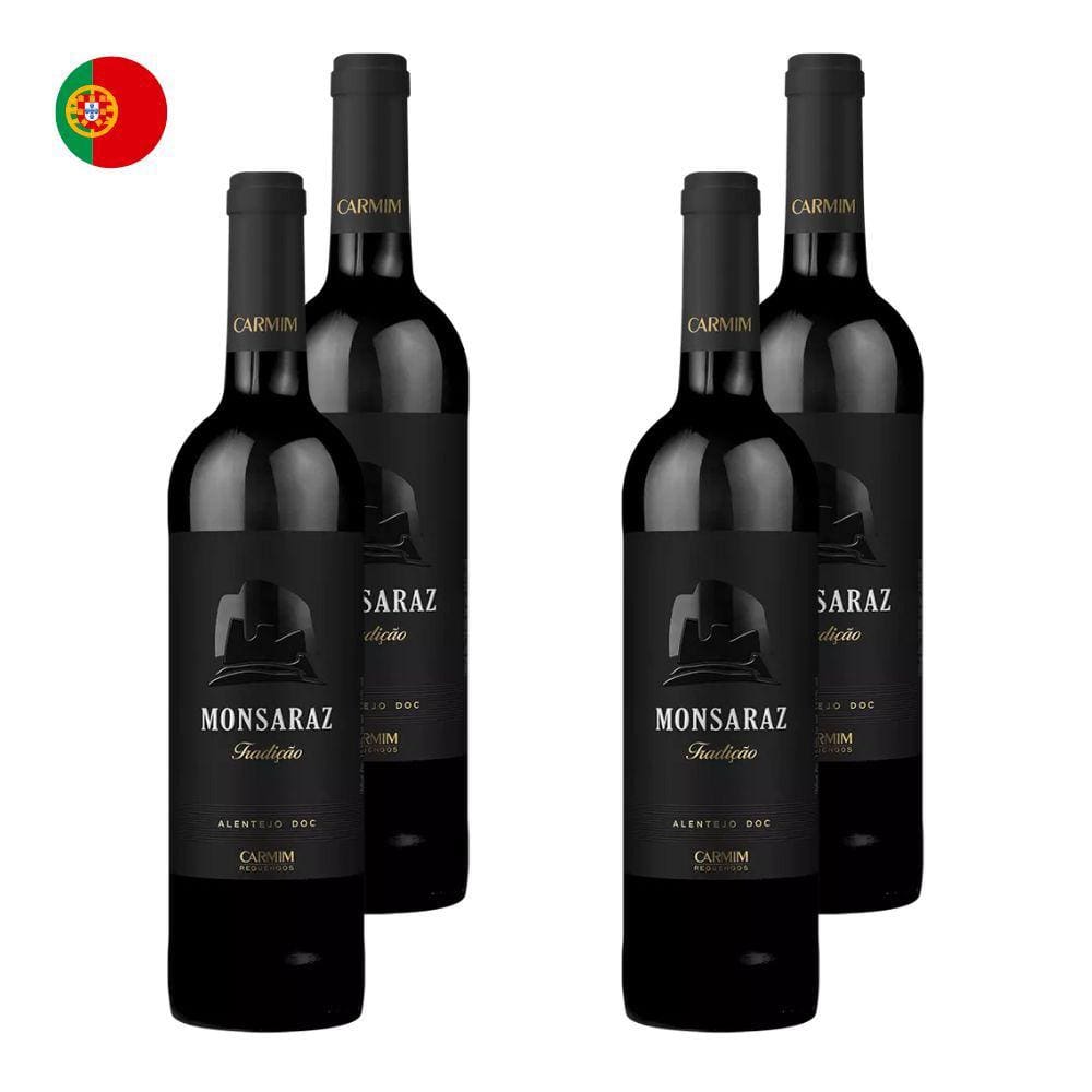 Kit 4 Vinhos Monsaraz DOC Tinto Portugal 750ml