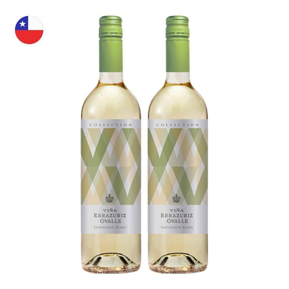 Kit 2 Vinhos Errazuriz Collection Sauvignon Blanc Branco Chile 750ml