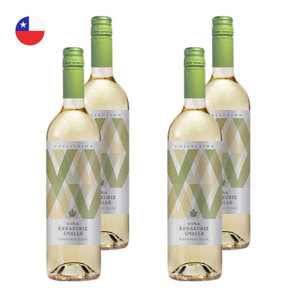 Kit 4 Vinhos Errazuriz Collection Sauvignon Blanc Branco Chile 750ml