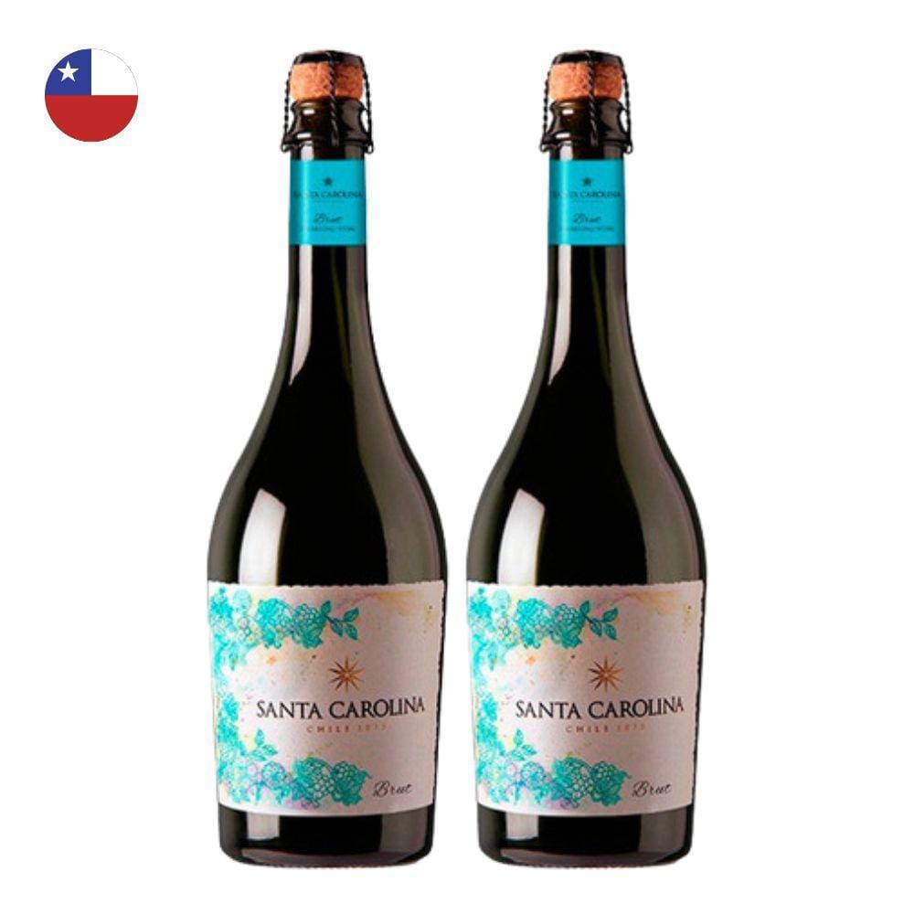 Kit 2 Espumantes Santa Carolina Brut Branco Chile 750ml