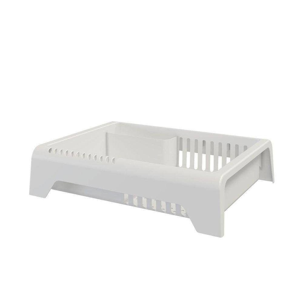 Escorredor De Louça Em Plástico Smile - Stolf Branco