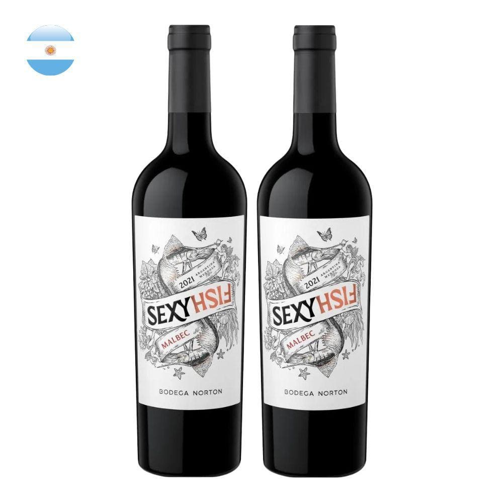 Kit 2 Vinhos Sexy Fish Malbec Tinto Argentina 750ml
