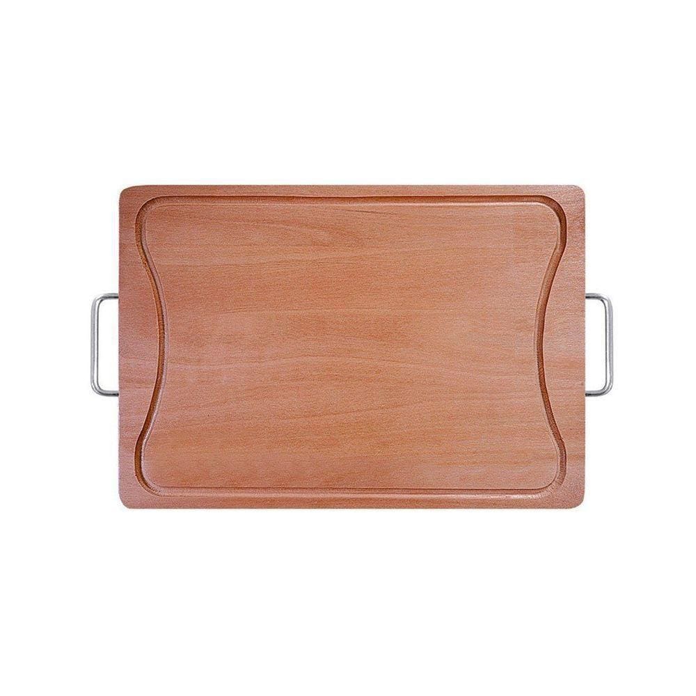 Tábua De Madeira Para Churrasco Com Cabo De Alumínio - Stolf 44x30