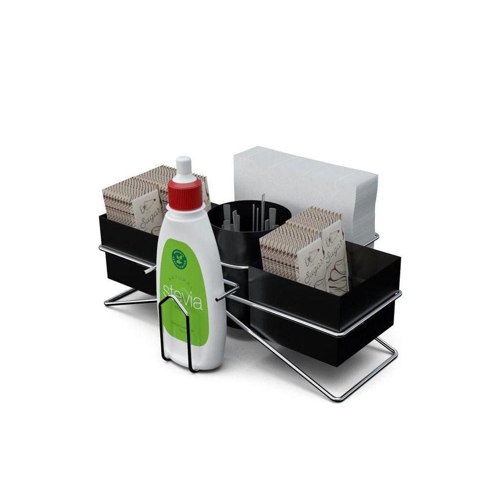 Suporte De Mesa Para Sachês E Guardanapos - Stolf Preto