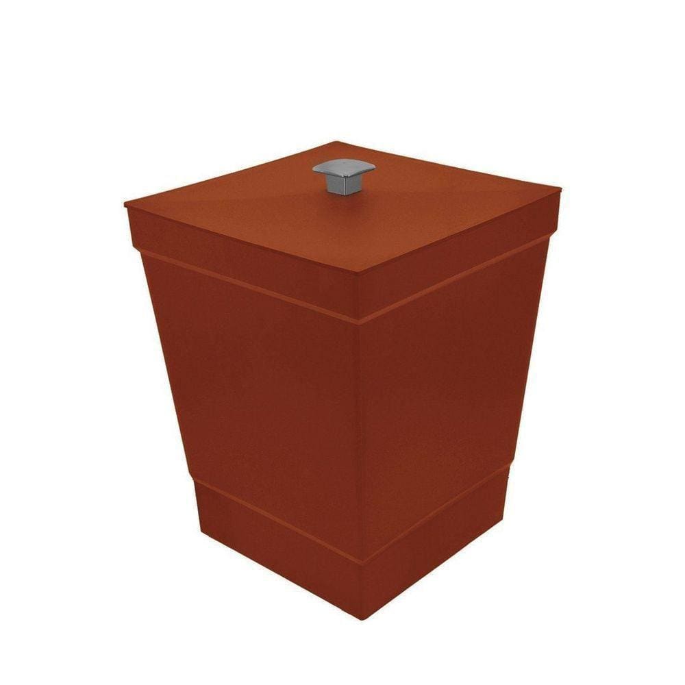 Lixeira Para Banheiro De Plástico Com Tampa - Stolf Vermelho