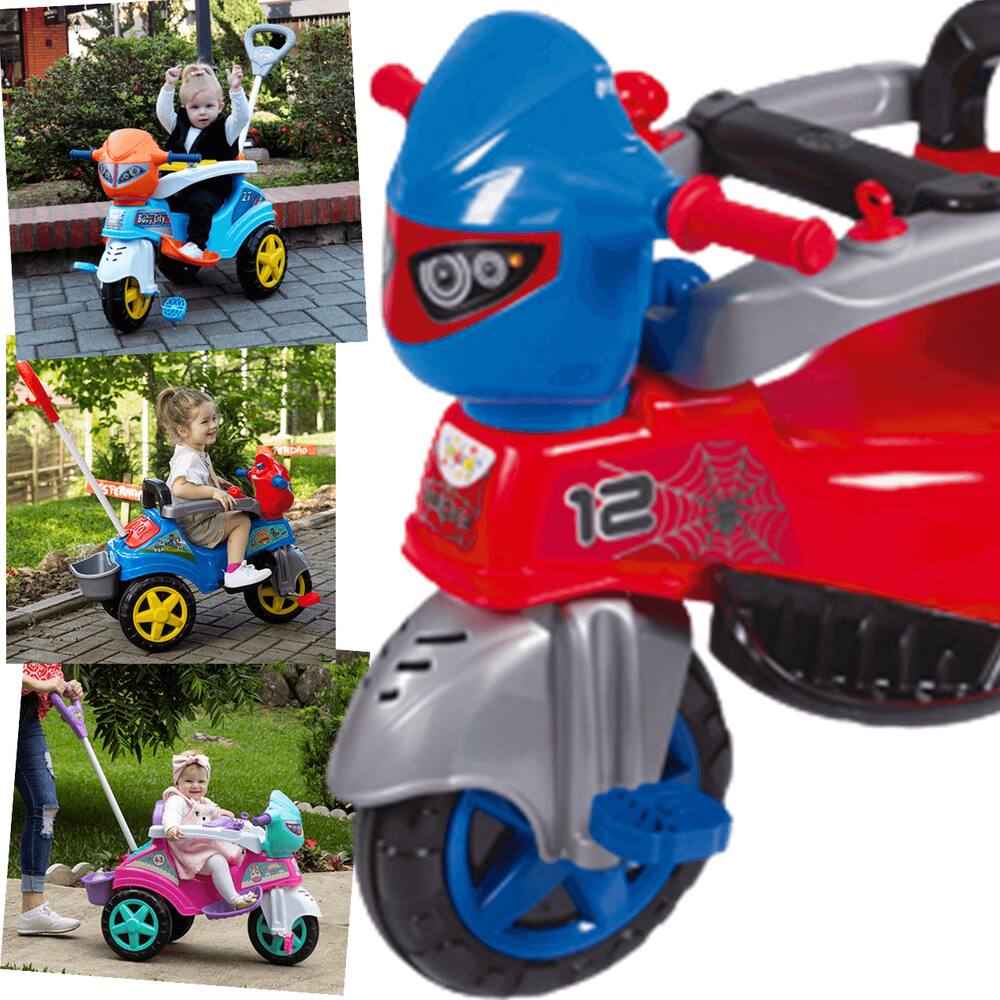 Triciclo Infantil Baby City Spider com Empurrador - Maral