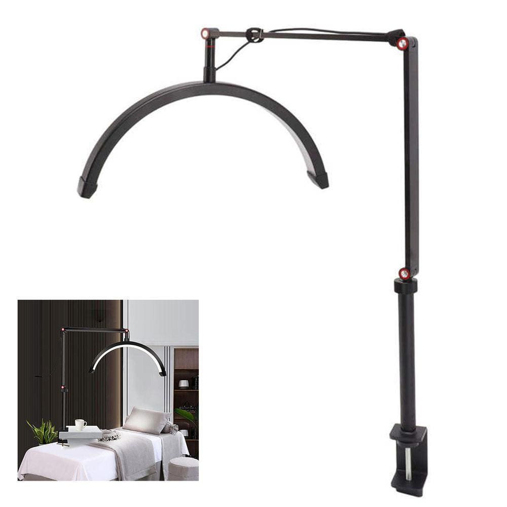 Luminaria Estetica Spa Arco Meia Lua Led 3 Tons Suporte Celular Mesa Salao de Beleza Iluminaçao Ajustavel