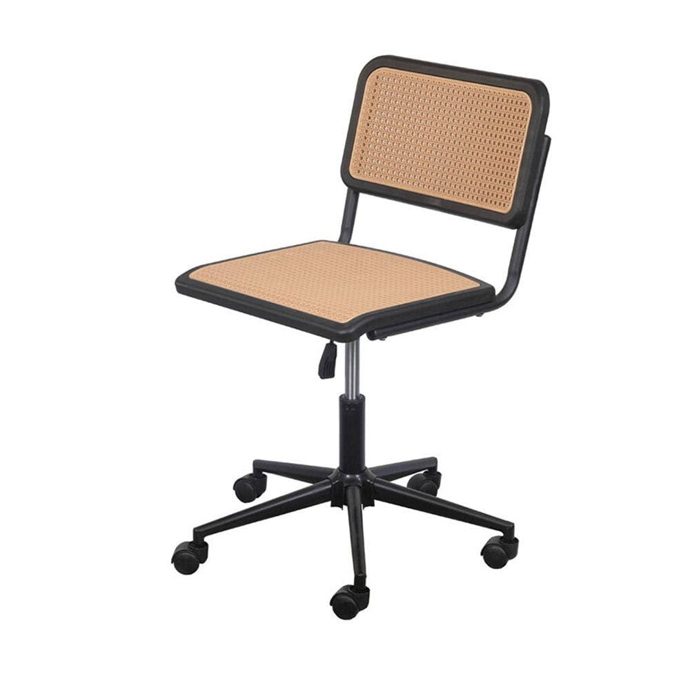 Cadeira Cesca Rodízio sem Braço - Preta/Bege