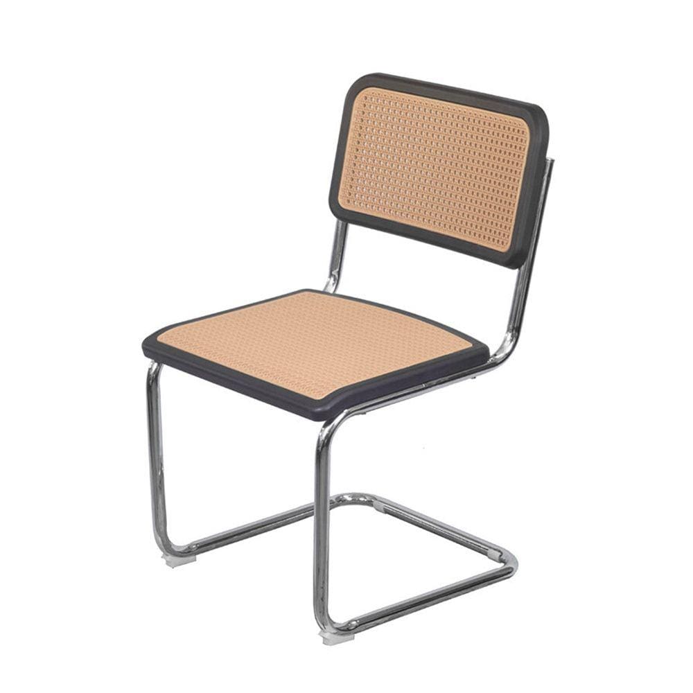 Cadeira Cesca Base Cromada - Preta/Bege