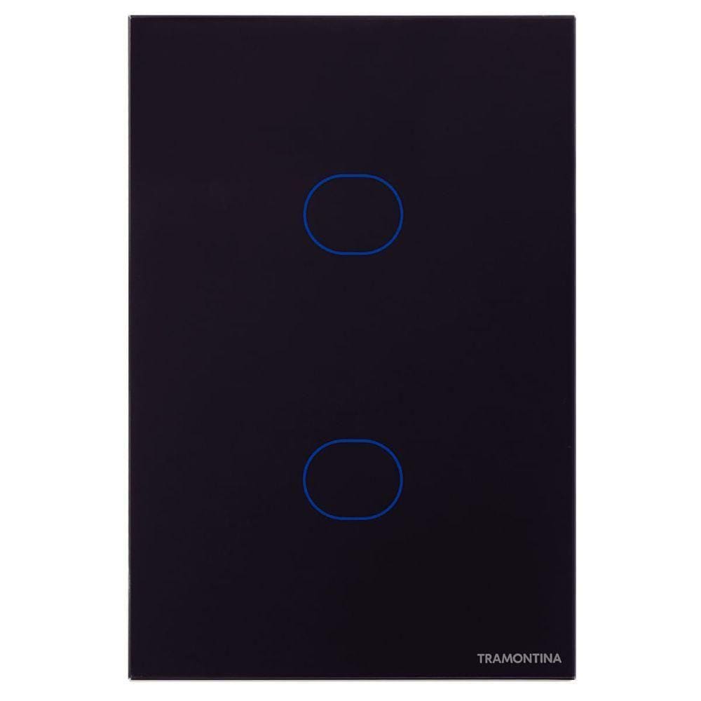 Interruptor Touch Wi-fi Smart Tramontina Preto Com 2 Canais