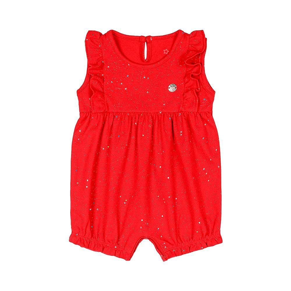 Macaquinho Infantil Feminino Com Brilho Mundi Ref:25802 P/G
