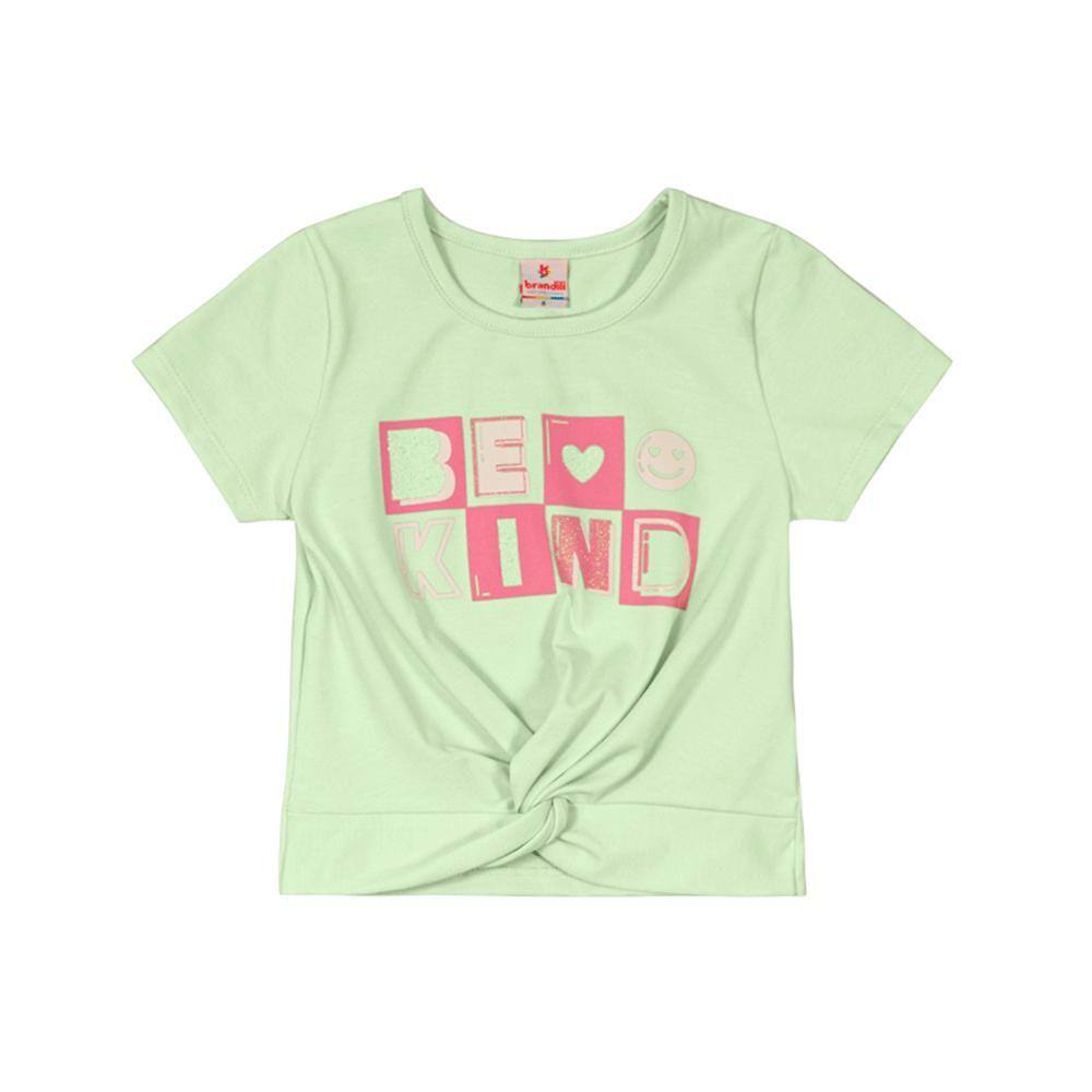 Blusa Infantil Cropped Manga Curta Estampada Brandili Ref:25725 4/10