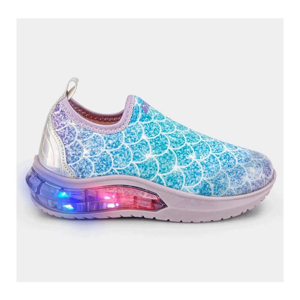 Tênis Infantil Feminino Sereia Led Space Wave Bibi Ref:1199093 23/30