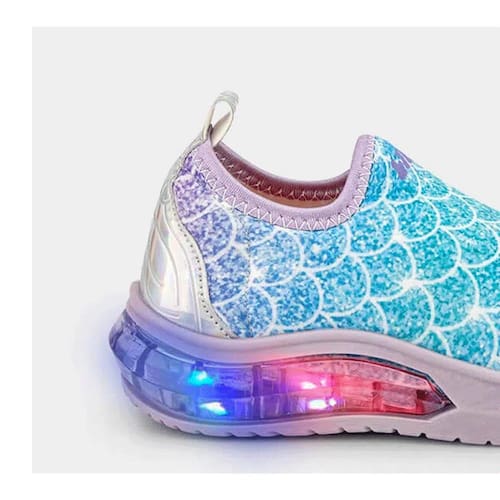 Tênis Infantil Feminino Sereia Led Space Extra