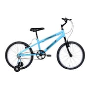 Bicicleta Aro 20 Infantil MTB Boy Com Roda Lateral - Azul Céu