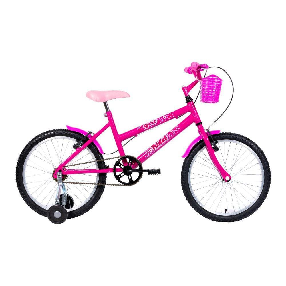 Bicicleta Aro 20 Infantil MTB Girl Com Roda Lateral - Pink