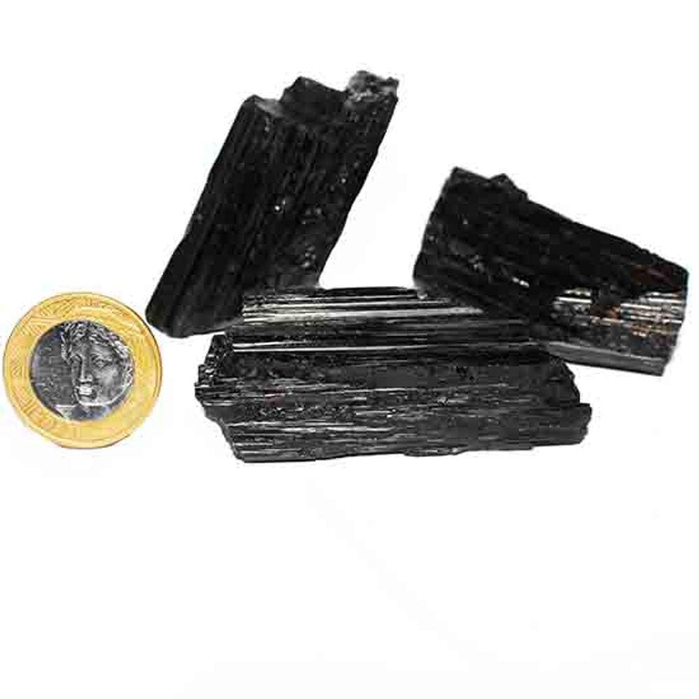 Turmalina Preta Pedra Extra Natural 60 a 70mm 75g Classe A