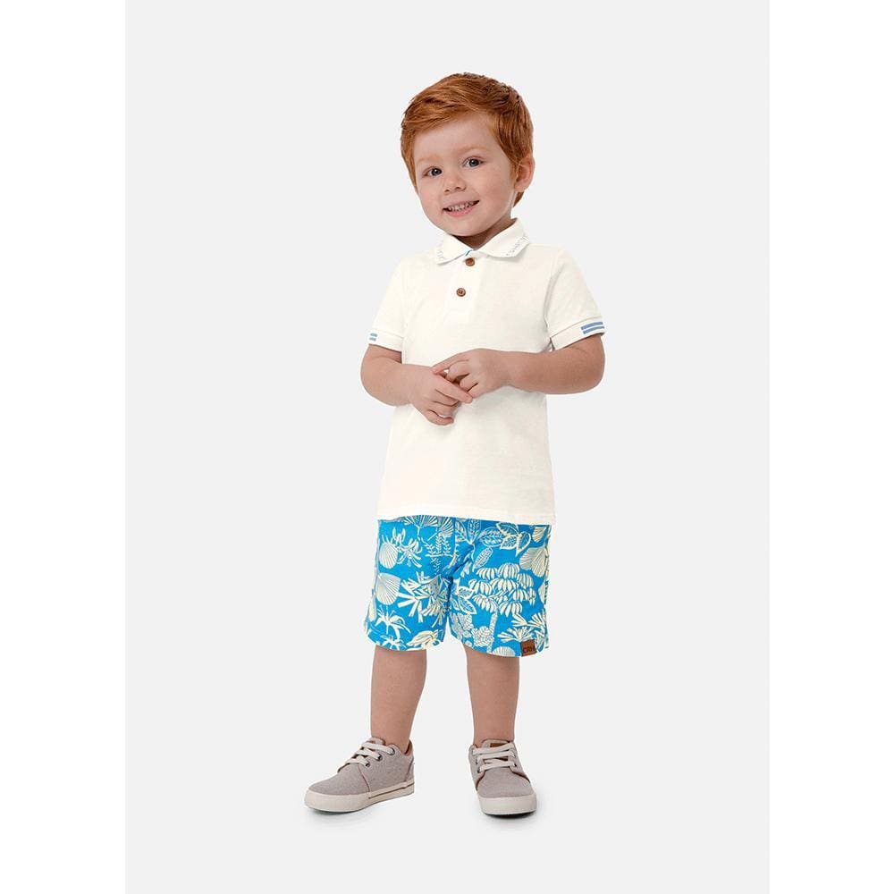 Conjunto Infantil Masculino Camisa Polo E Bermuda Moletom Carinhoso Ref:1000108942 1/3