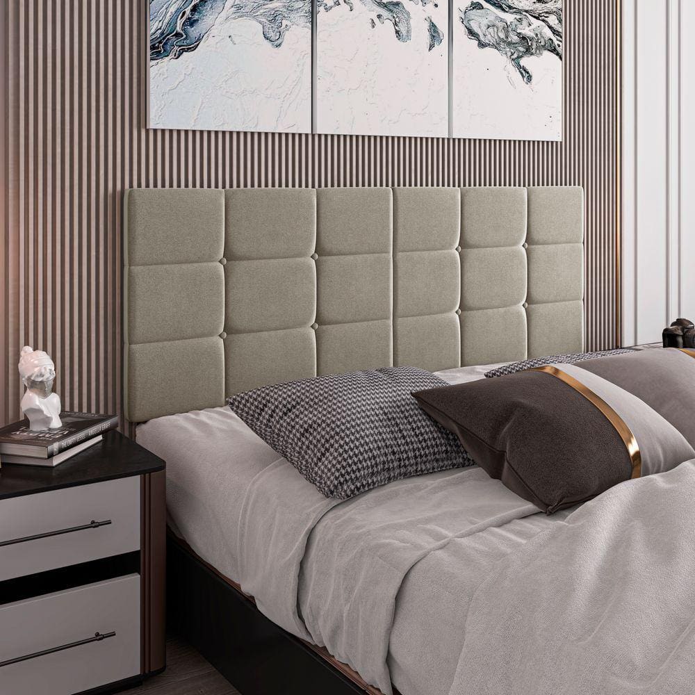 Cabeceira Para Cama Casal Bia1,40 Estofada Suede - Rede Móveis