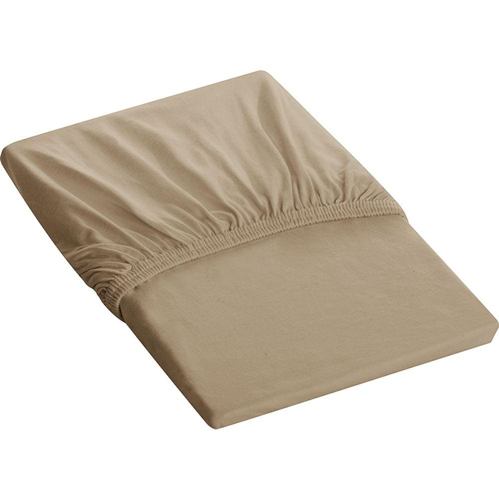 Lençol Tecebem Baby Malha Liso 100% Algodão 70cmx130mx15cm Trigo