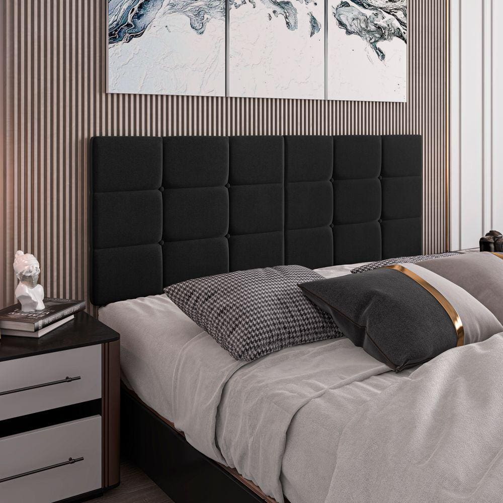 Cabeceira Para Cama Casal Bia1,60 Estofada Suede - Rede Móveis