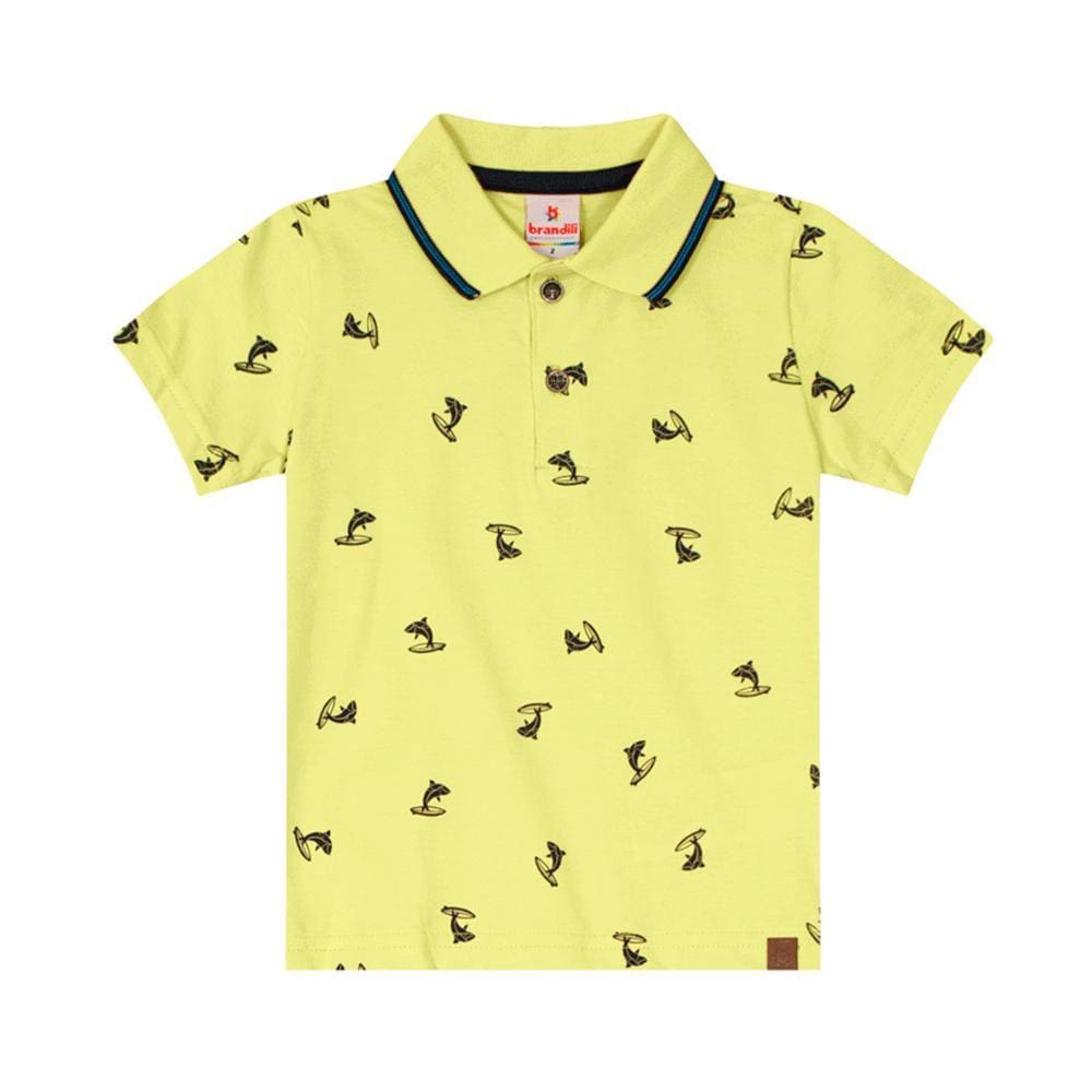 Polo Infantil Masculina Manga Curta Tubarão Brandili Ref:25765 1/3
