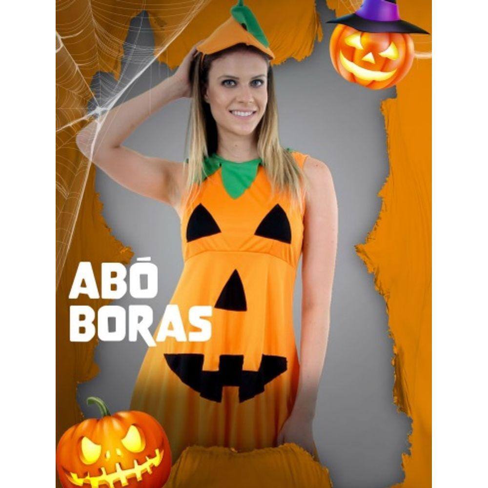 Fantasia Halloween Abóbora Feminina Adulto Vestido | Extra