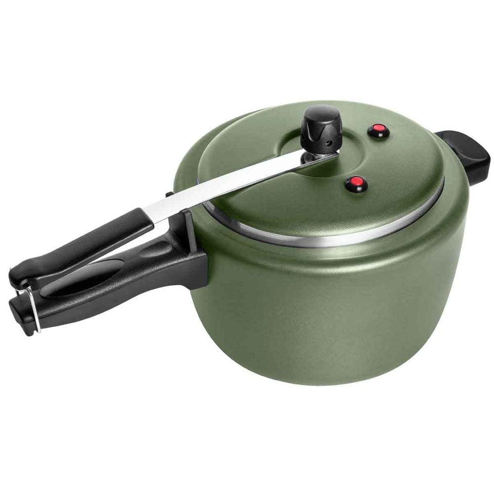 Panela De Pressão Antiaderente 4,5 Litros Tulipa Masterflon Verde Patolux