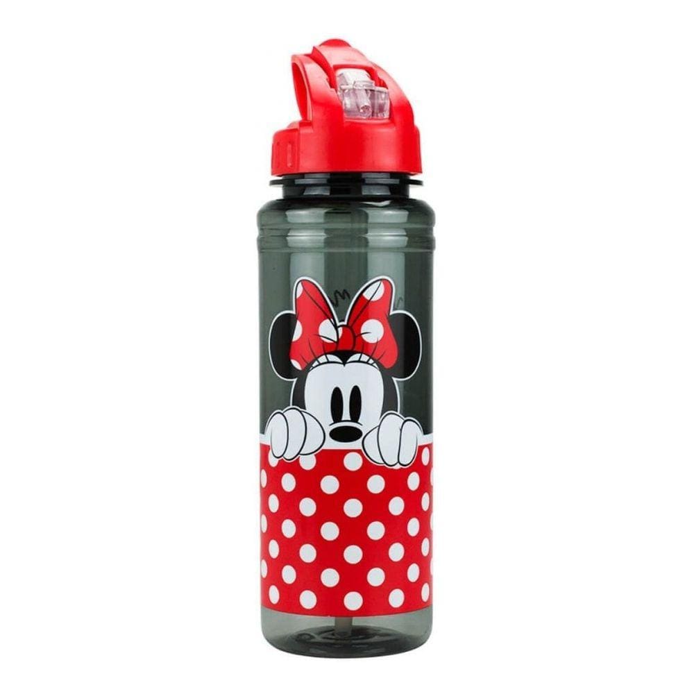 Garrafa Água Feminina Canudo Minnie Mouse 700ml