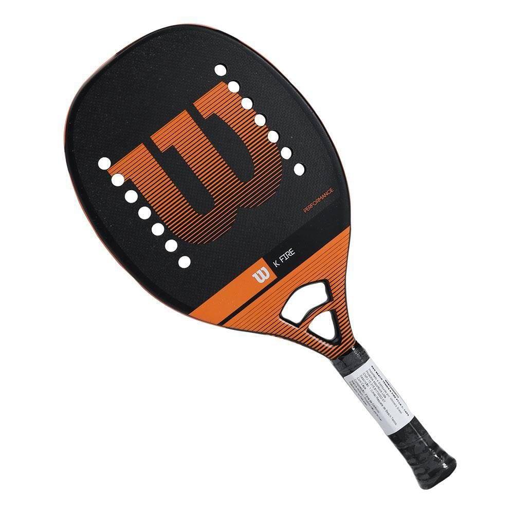 Raquete de Beach Tennis Wilson K Fire Preta e Laranja