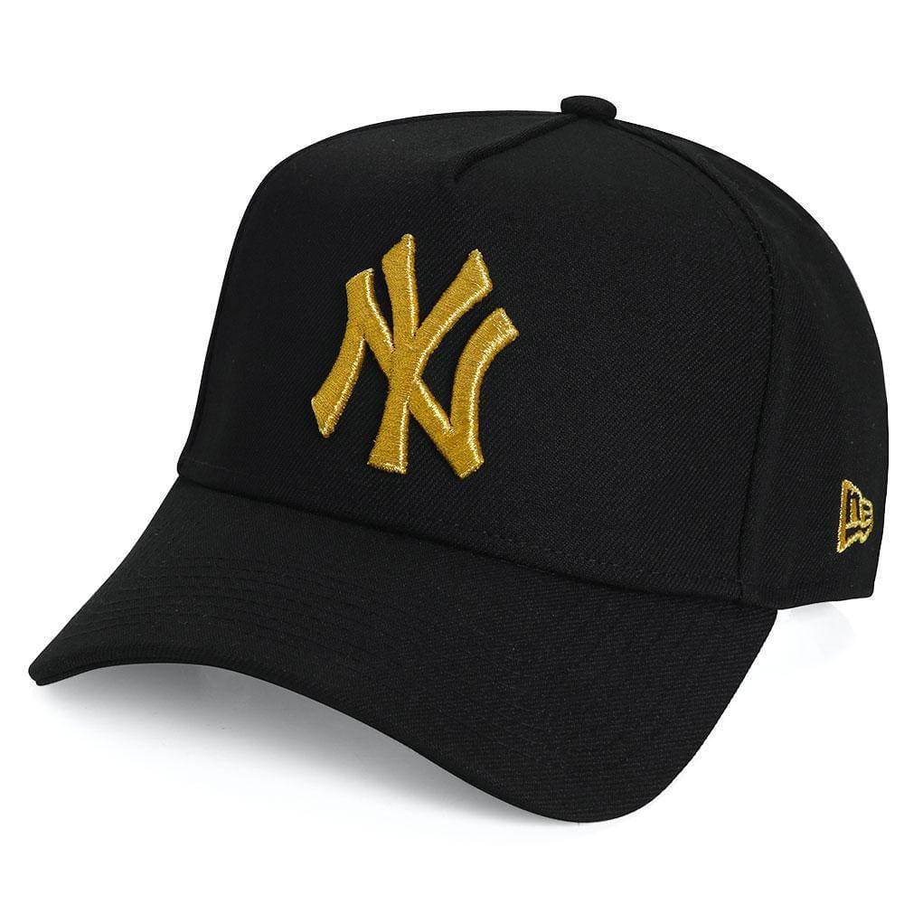 Boné New Era 9Forty New York Preto e Dourado