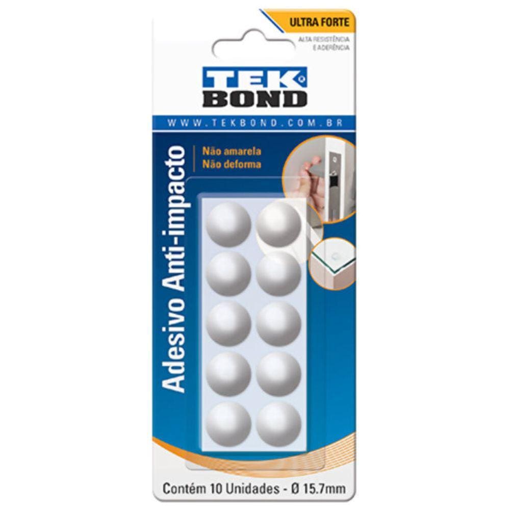 Bumper Adesivo Anti-impacto Redondo G 15,7mm C/ 10 Unidades