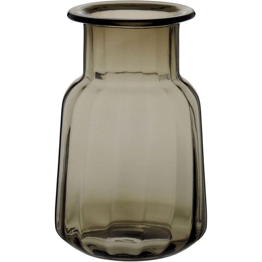 Vaso 27x14x14cm Vidro âmbar