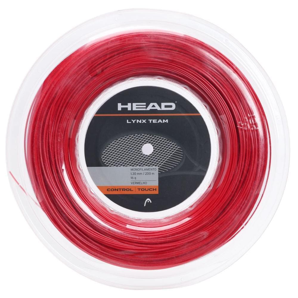 Corda Head Lynx Team Vermelho 16l 1.30mm - Rolo com 200 Metros