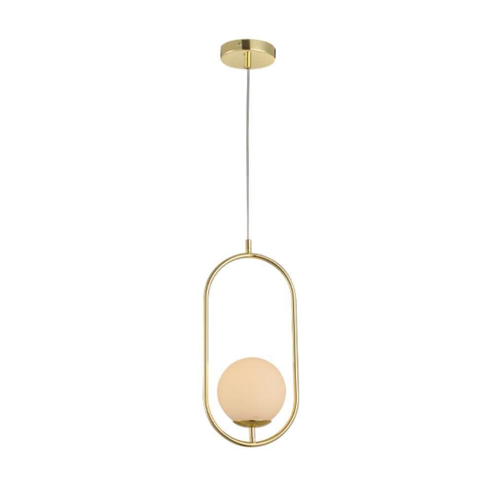 Lustre Pendente Avant Perola Arco 1xG45 Ouro Brilho