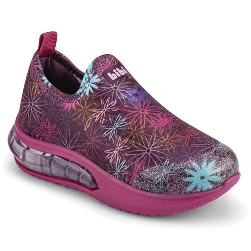 Tênis Infantil Feminino Flores Estampado Ref: 1199059 22/30