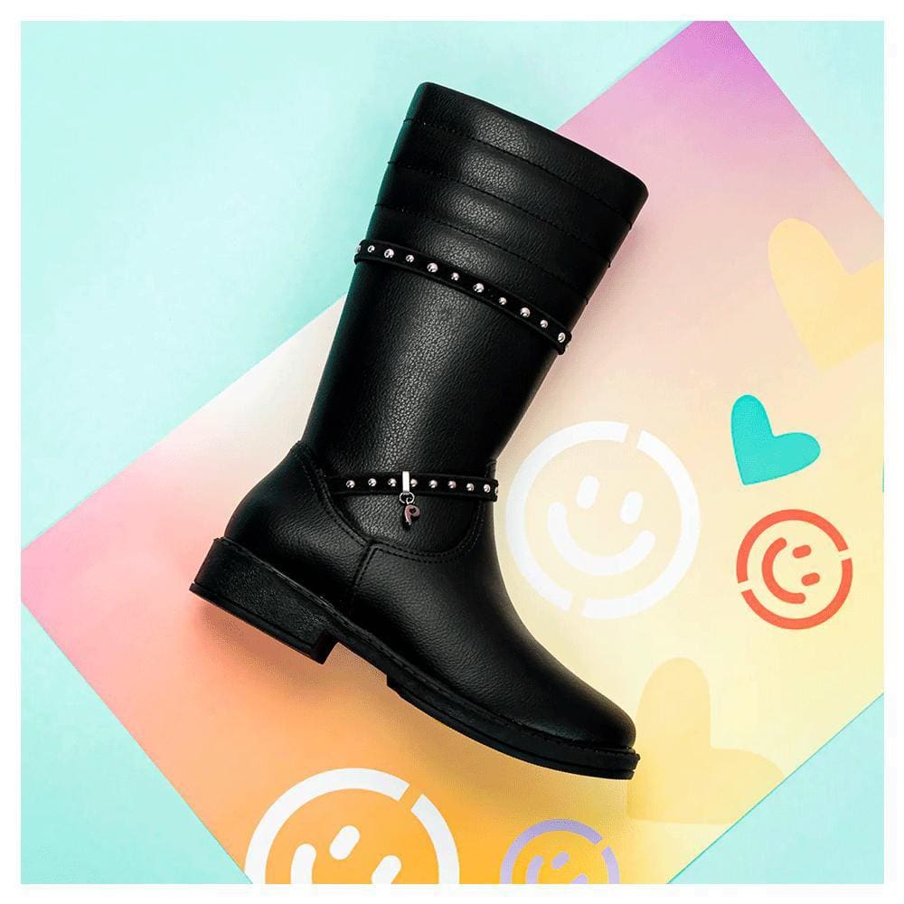 Bota Infantil Feminina Cano Longo Pampili Ref:279107 29/35