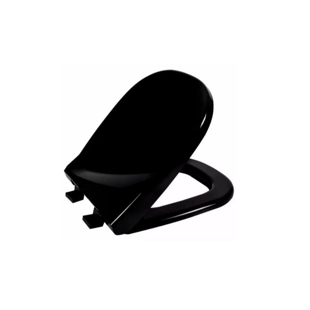 Assento Soft Close Dona Beja Preto Tampa para Vaso Santa Clara