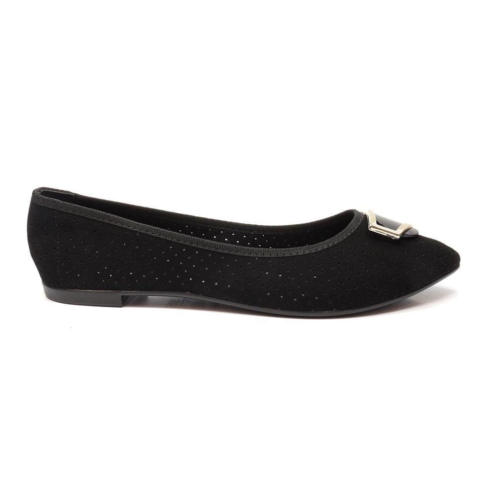 Sapatilha Feminina Moleca Bico Fino Perfuros
