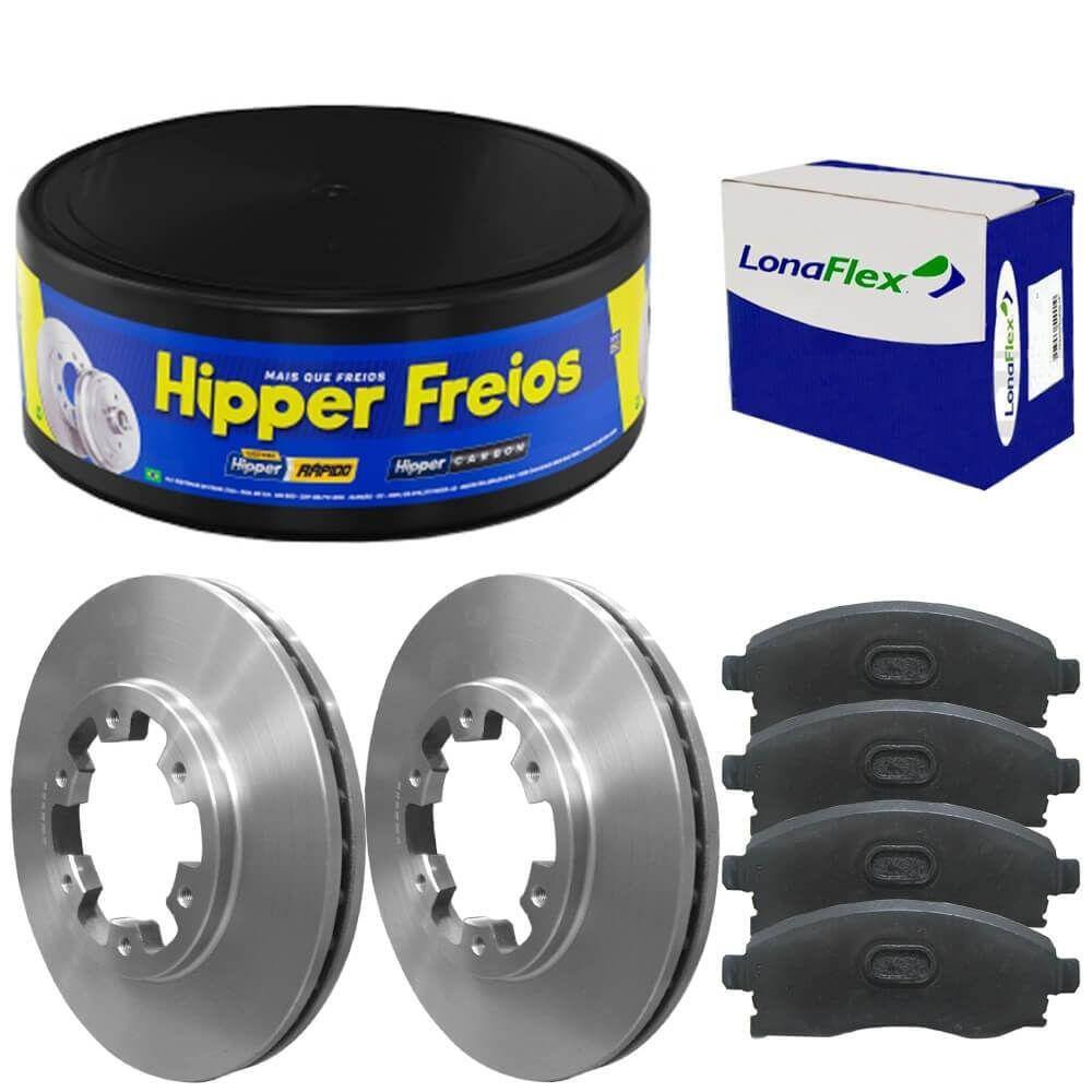 Kit Pastilha Disco Freio Frontier 02/008 Diant Vent Akebono