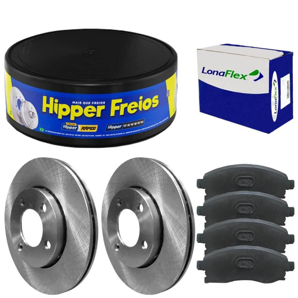 Kit Pastilha Disco Peugeot 307 2003 A 2012 Dianteiro Vent