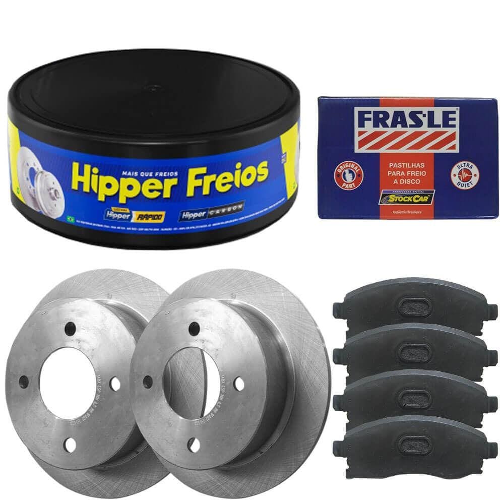 Kit Pastilha Disco Freio Honda Fit 2013 A 2014 Tras Sólido