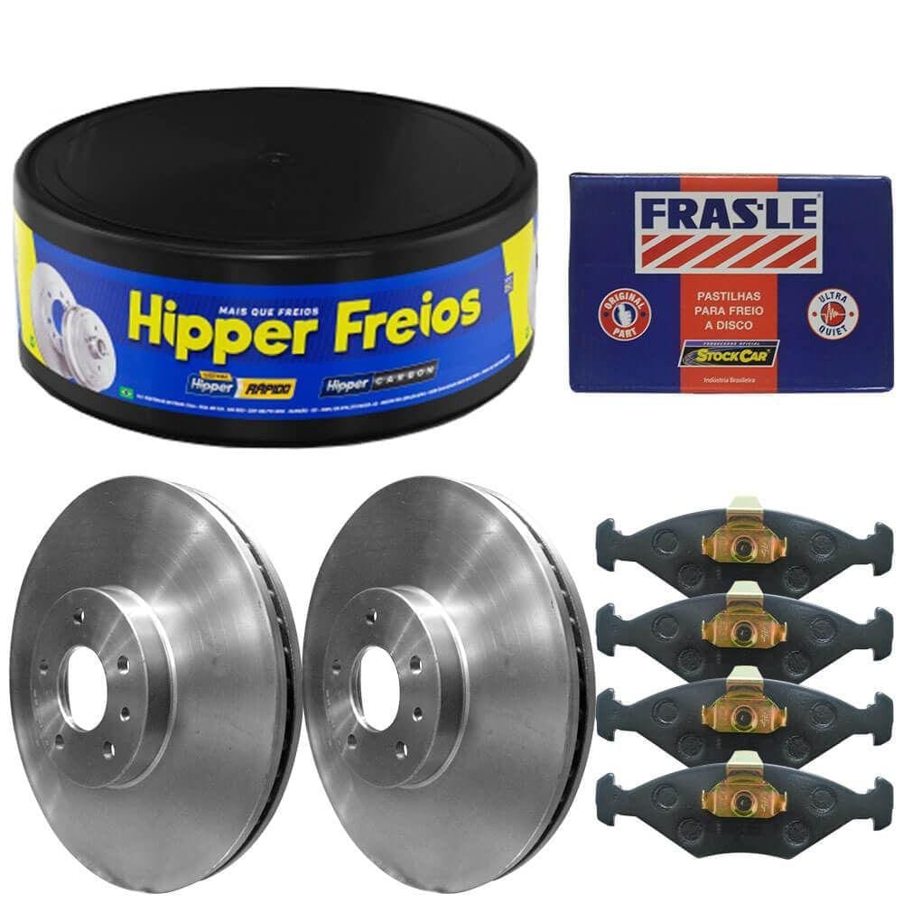 Kit Pastilha Disco Freio Fiesta 1.6 2009 A 2014 Dianteiro